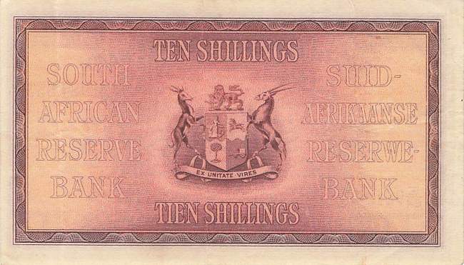 Südafrika p82d 10 Shillings 1943